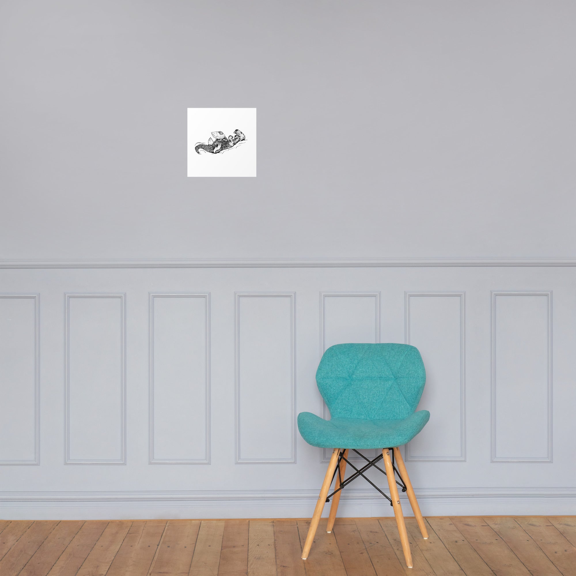 Sea Otter with Oyster - Poster