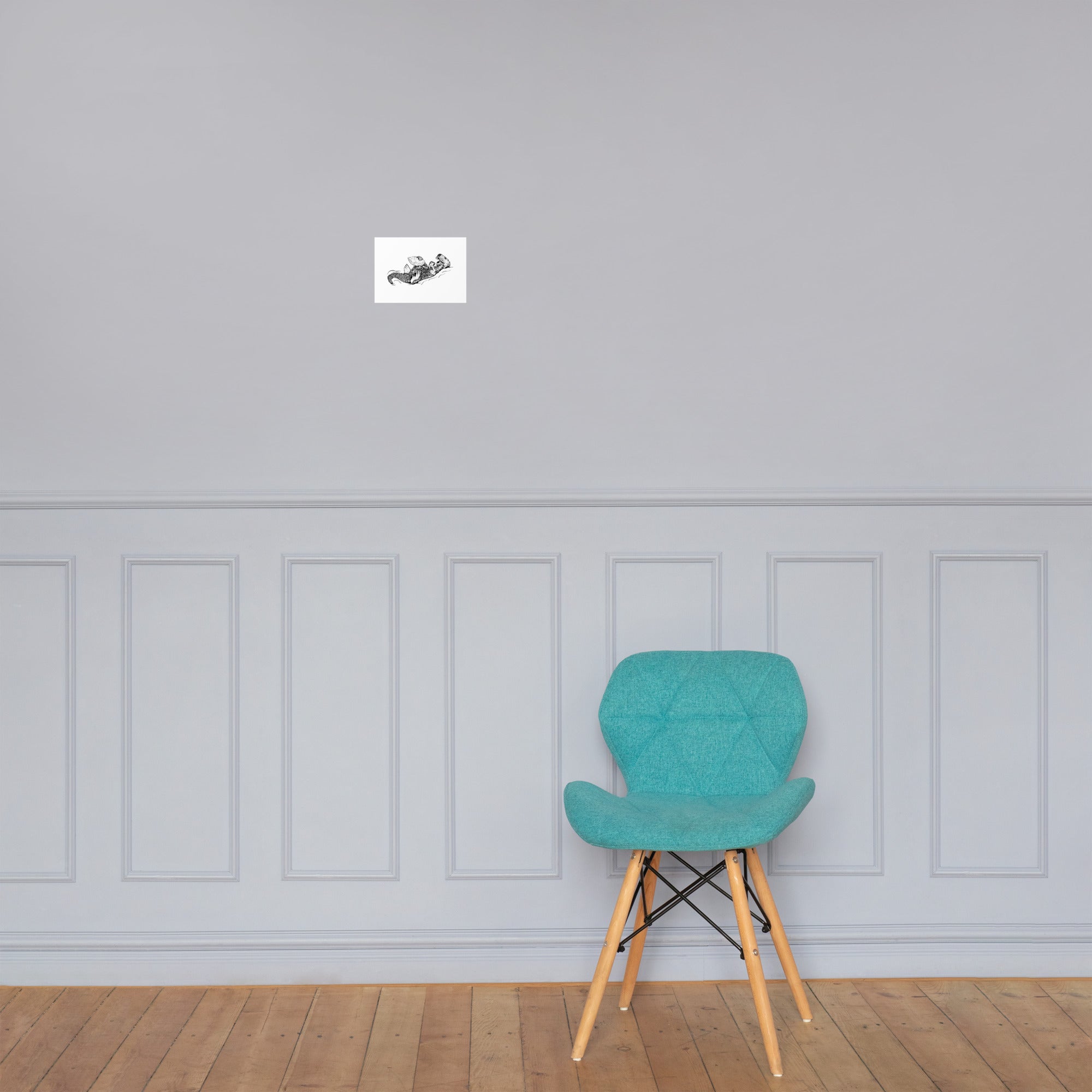 Sea Otter with Oyster - Poster