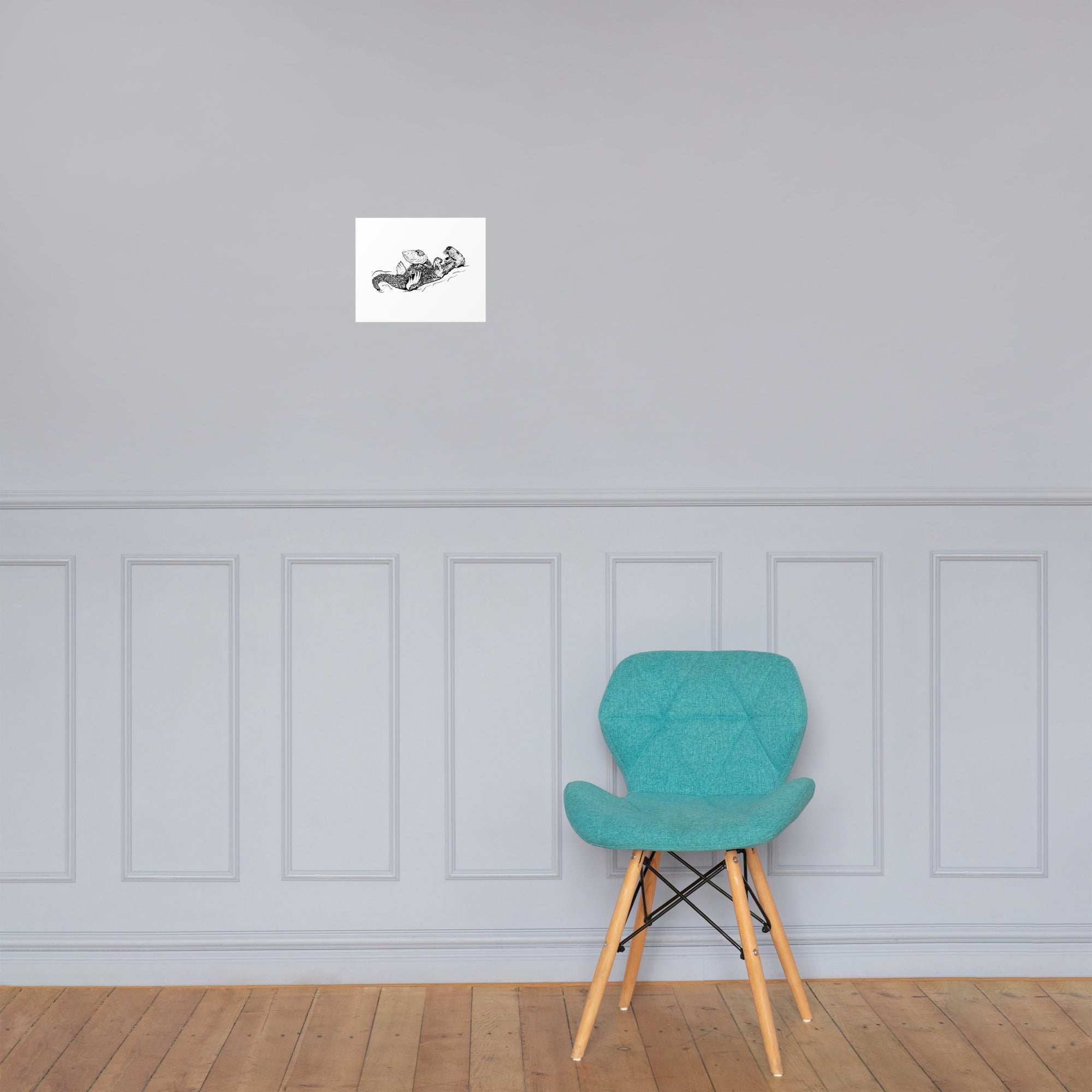 Sea Otter with Oyster - Poster