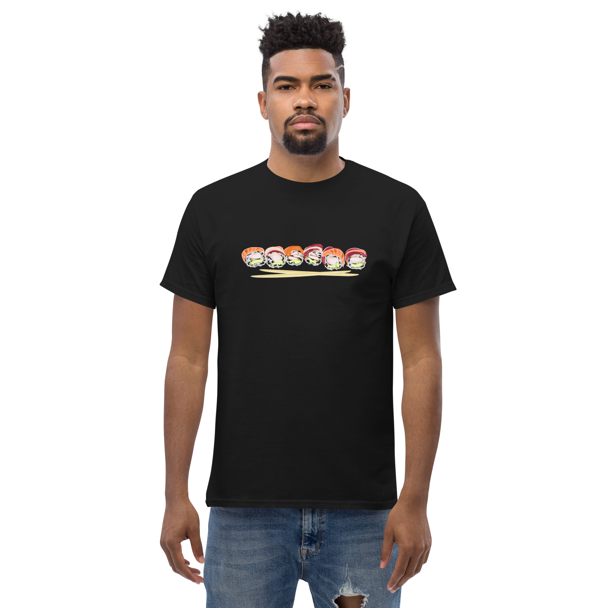 Sushi roll tuna salmon chopsticks - Men’s Classic Tee - Gildan 5000