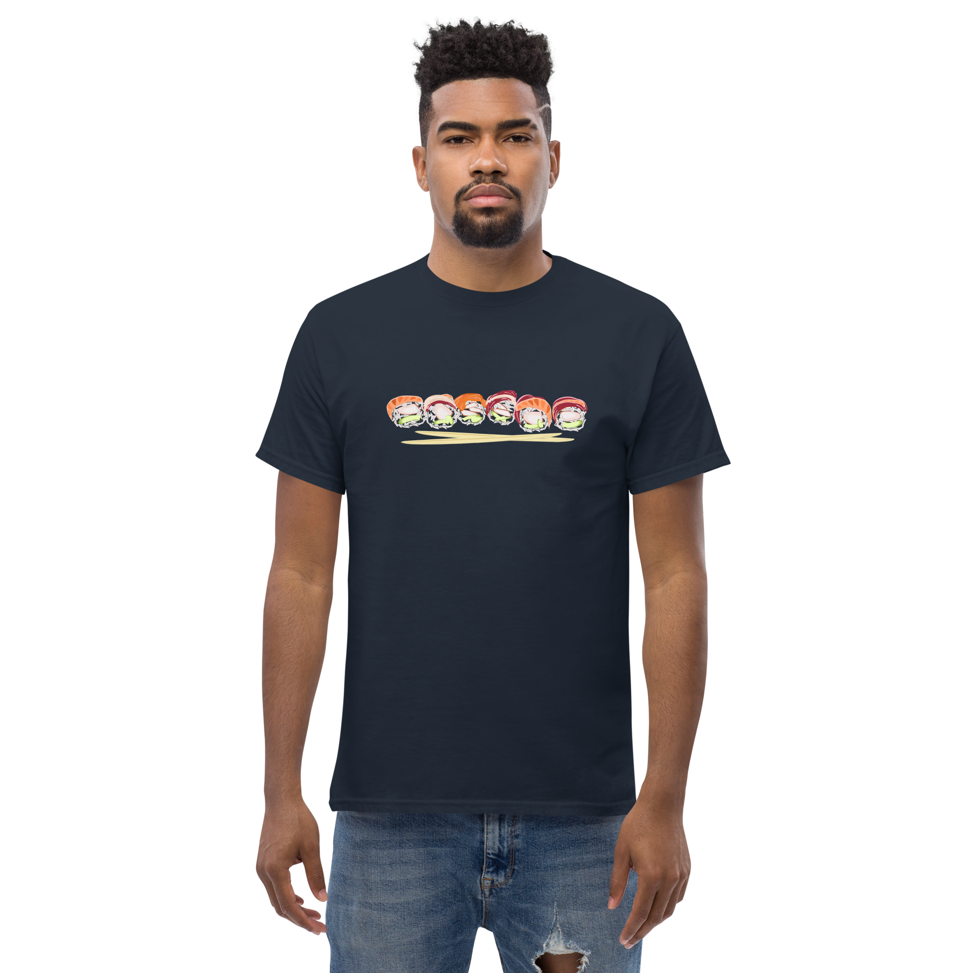 Sushi roll tuna salmon chopsticks - Men’s Classic Tee - Gildan 5000
