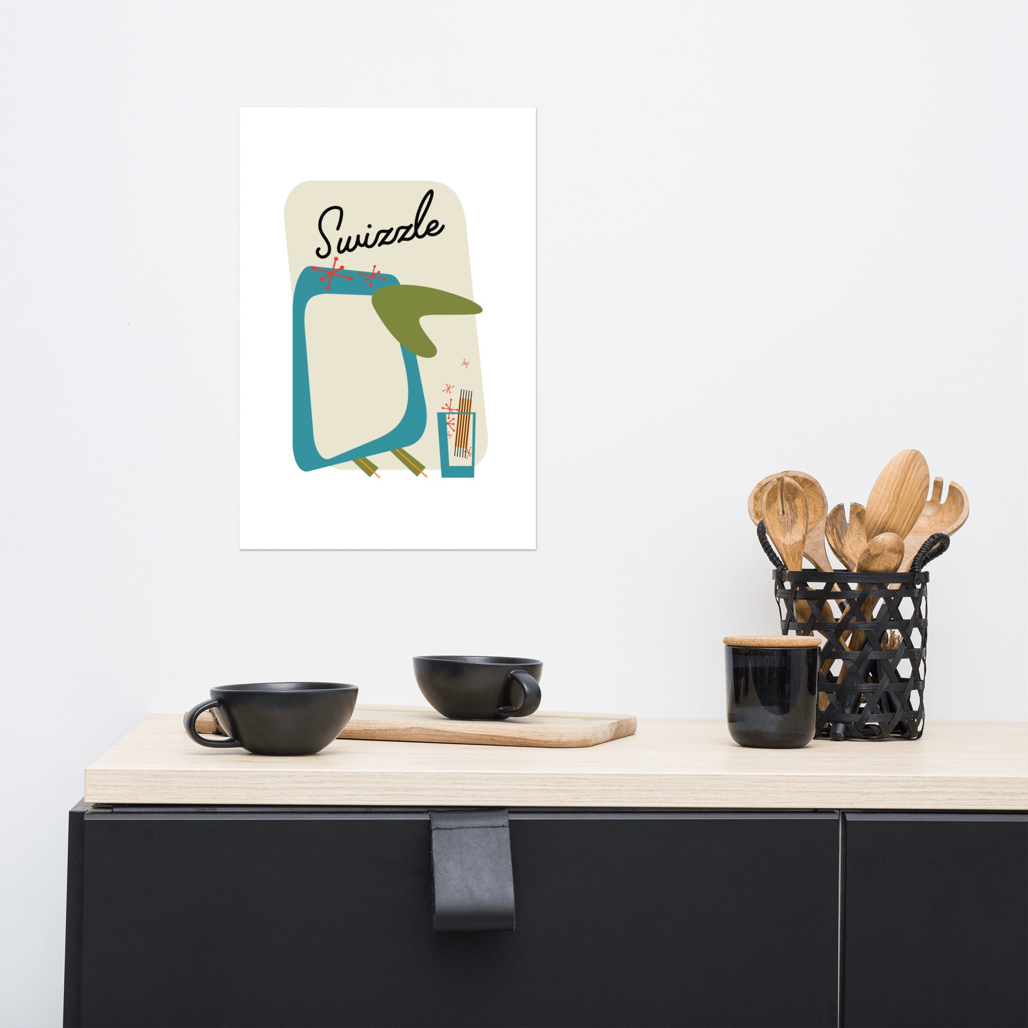 Swizzle Penguin - Poster Mid-Century Modern
