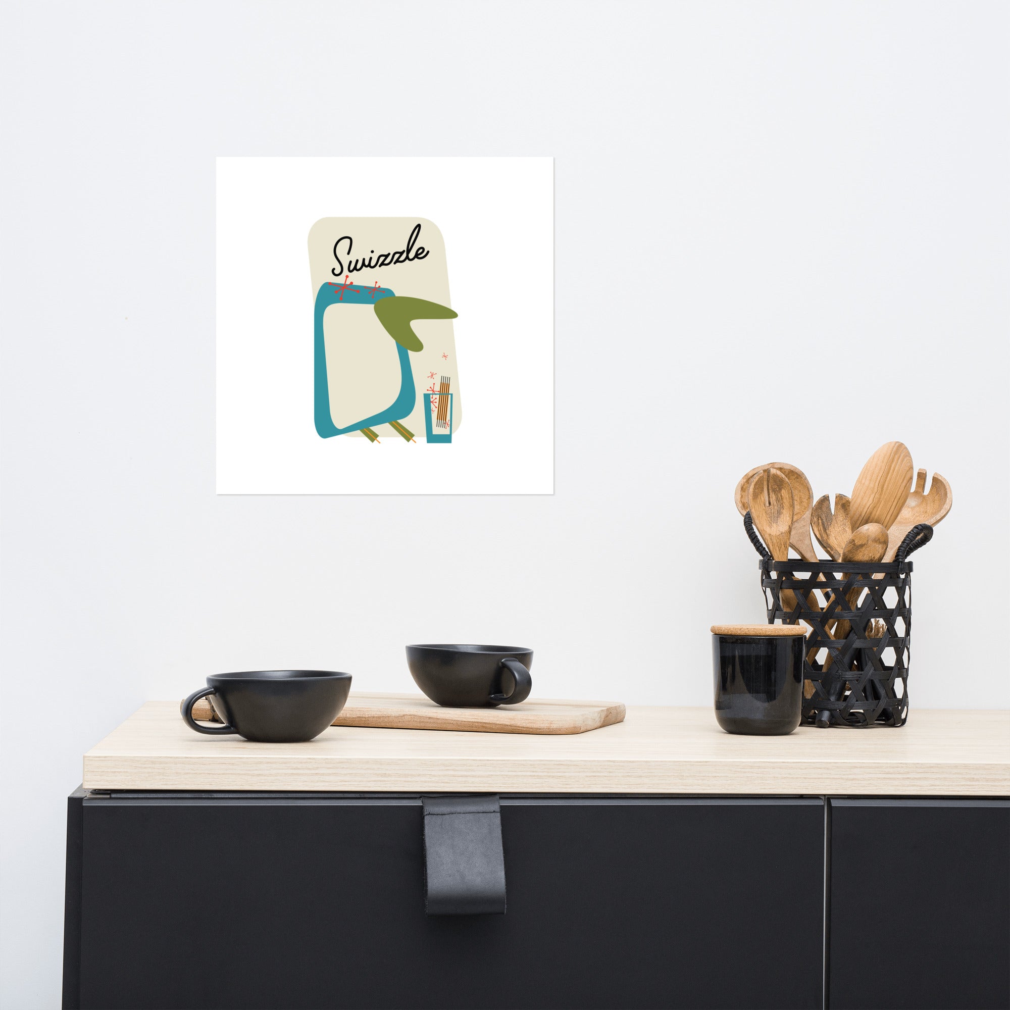 Swizzle Penguin - Poster Mid-Century Modern