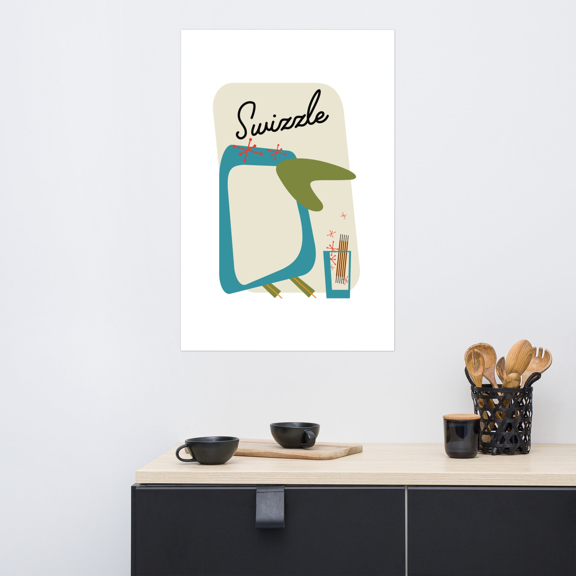 Swizzle Penguin - Poster Mid-Century Modern