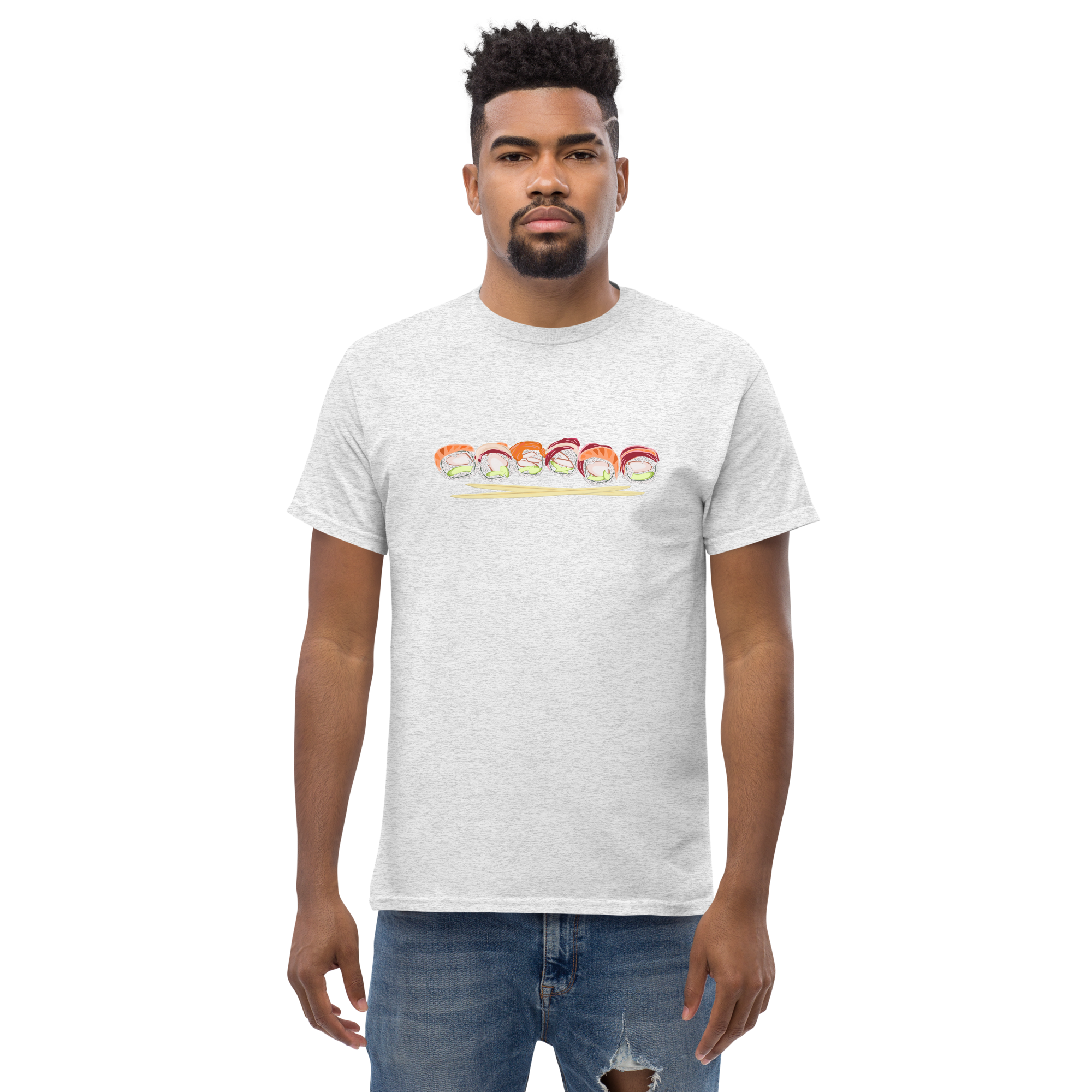 Sushi roll tuna salmon chopsticks - Men’s Classic Tee - Gildan 5000