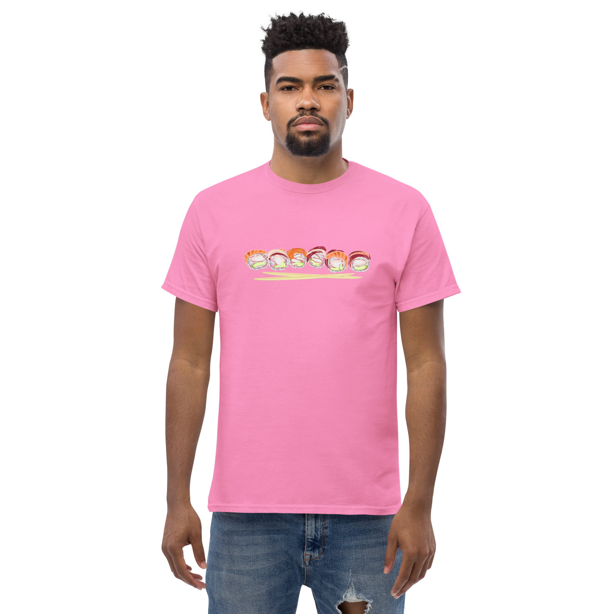 Sushi roll tuna salmon chopsticks - Men’s Classic Tee - Gildan 5000