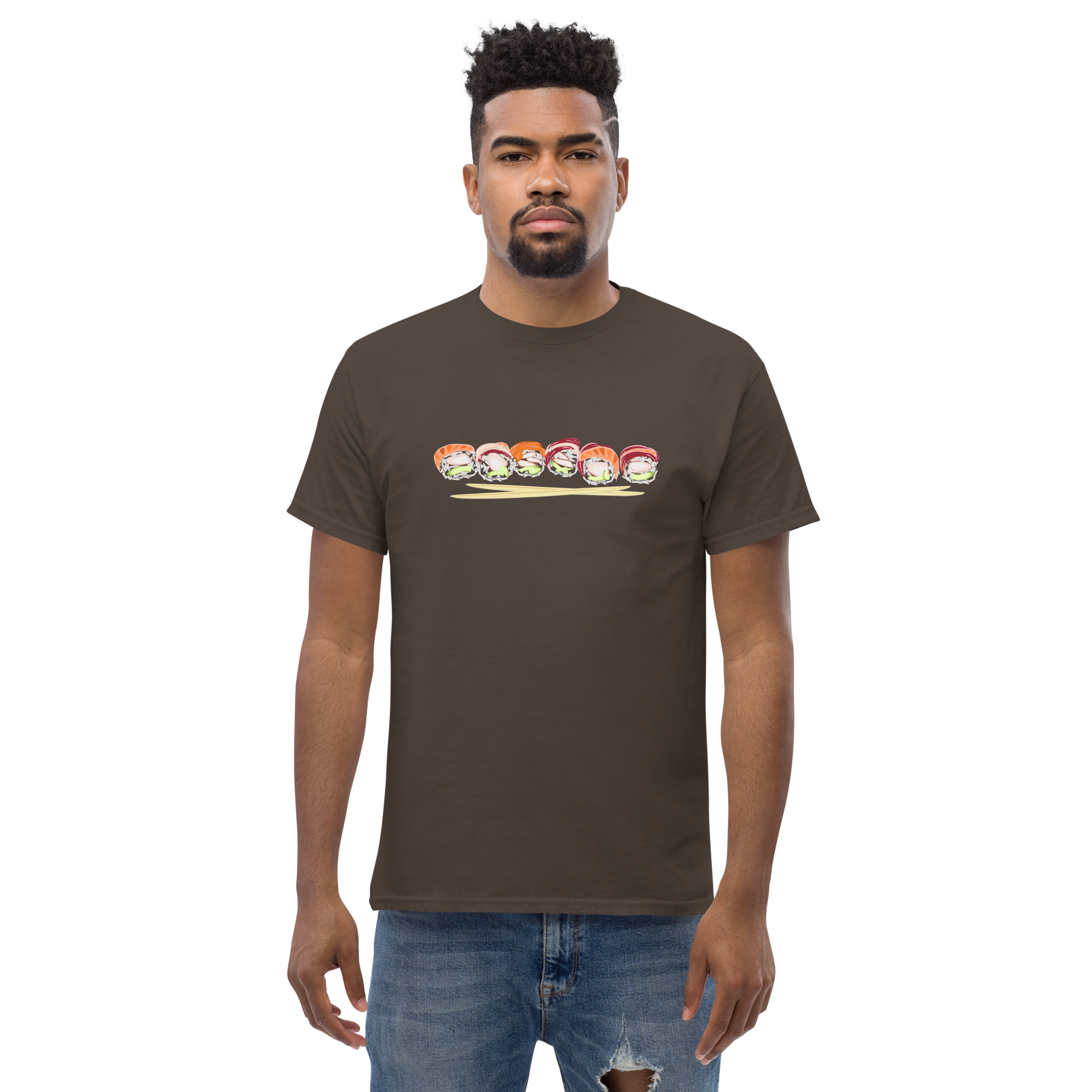 Sushi roll tuna salmon chopsticks - Men’s Classic Tee - Gildan 5000