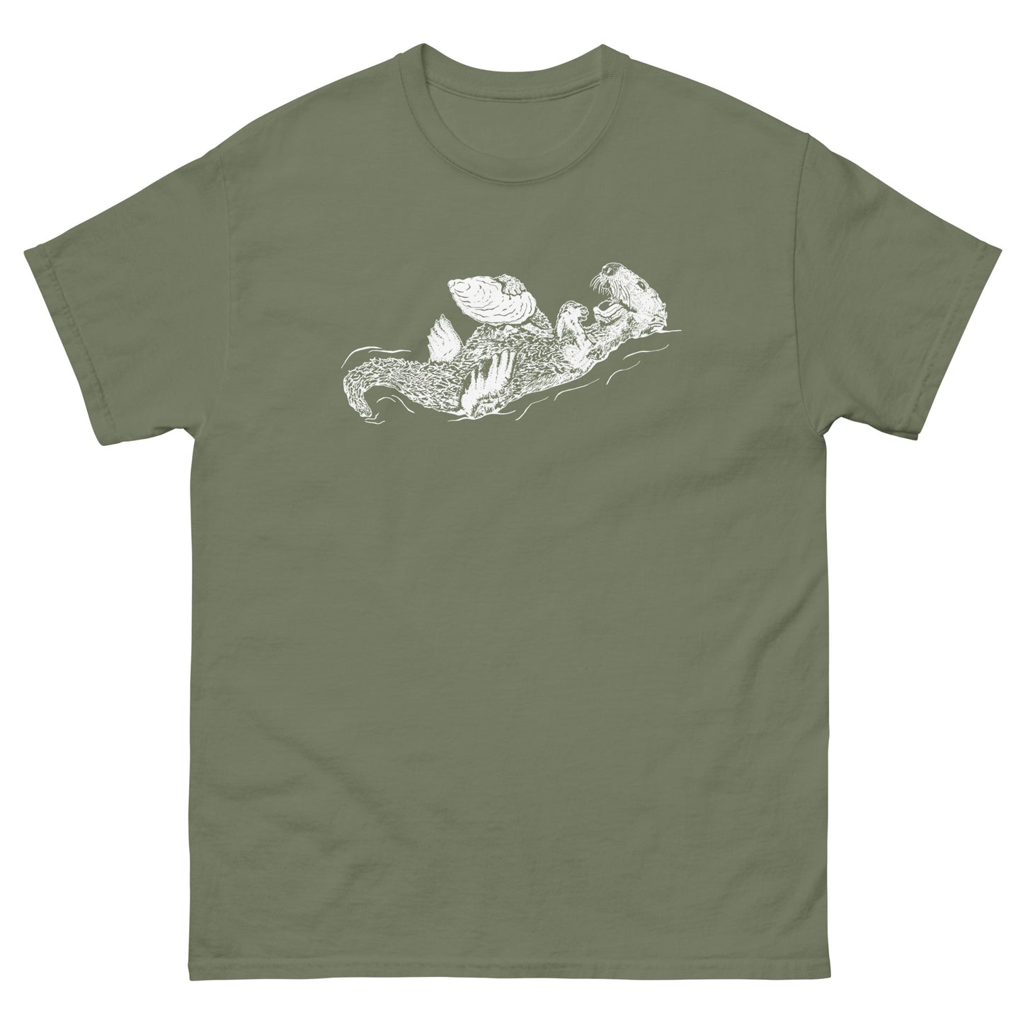 Sea Otter with Oyster - Men's classic tee Gildan 5000