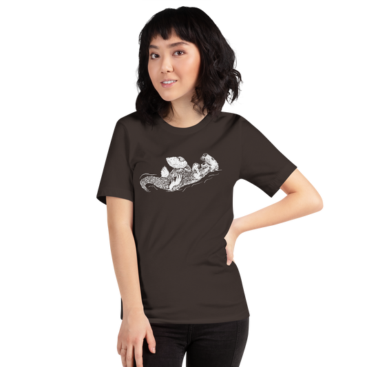 Sea Otter with Oyster - Unisex Staple T-Shirt - Bella + Canvas 3001