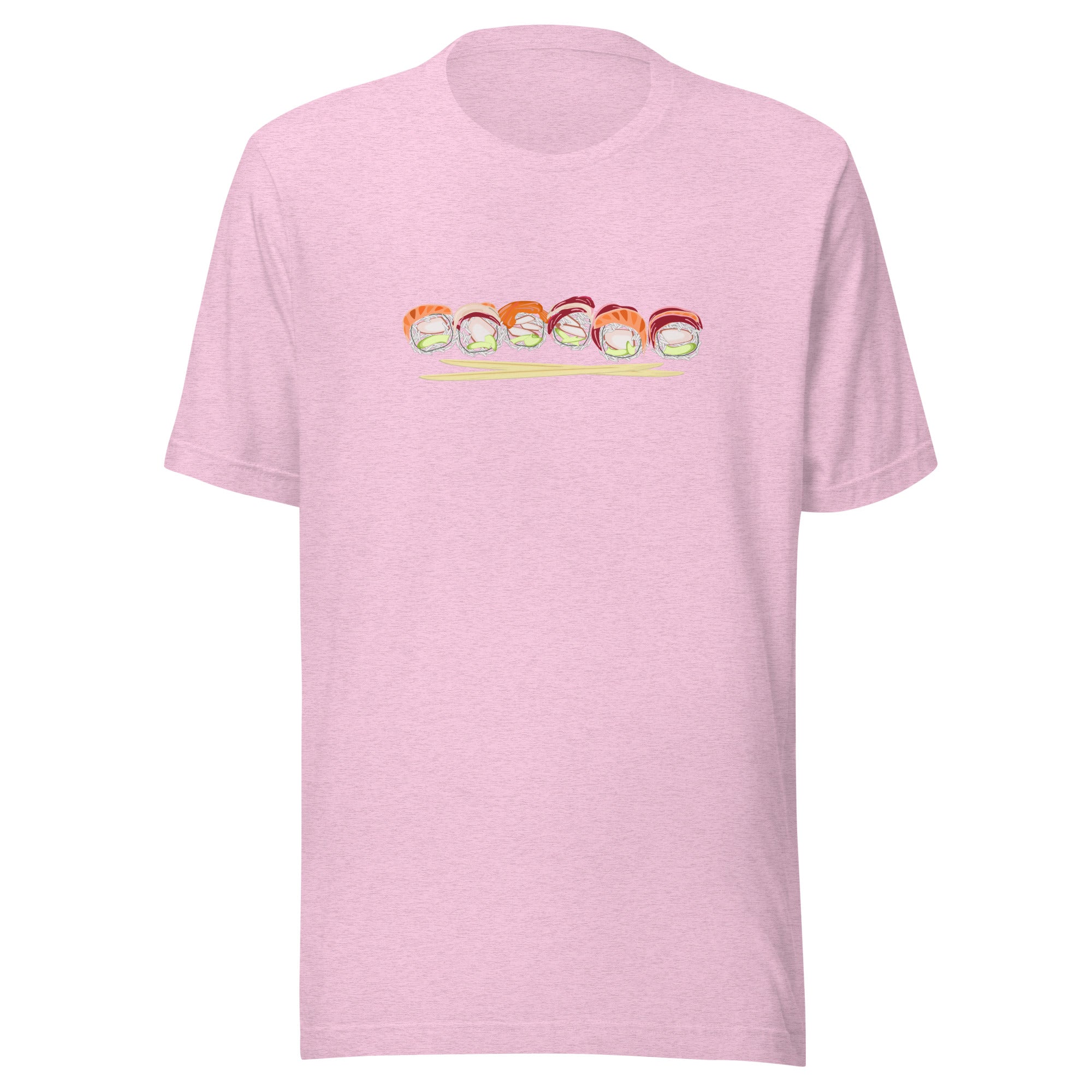 Sushi roll tuna salmon chopsticks - Unisex Staple T-Shirt | Bella + Canvas 3001