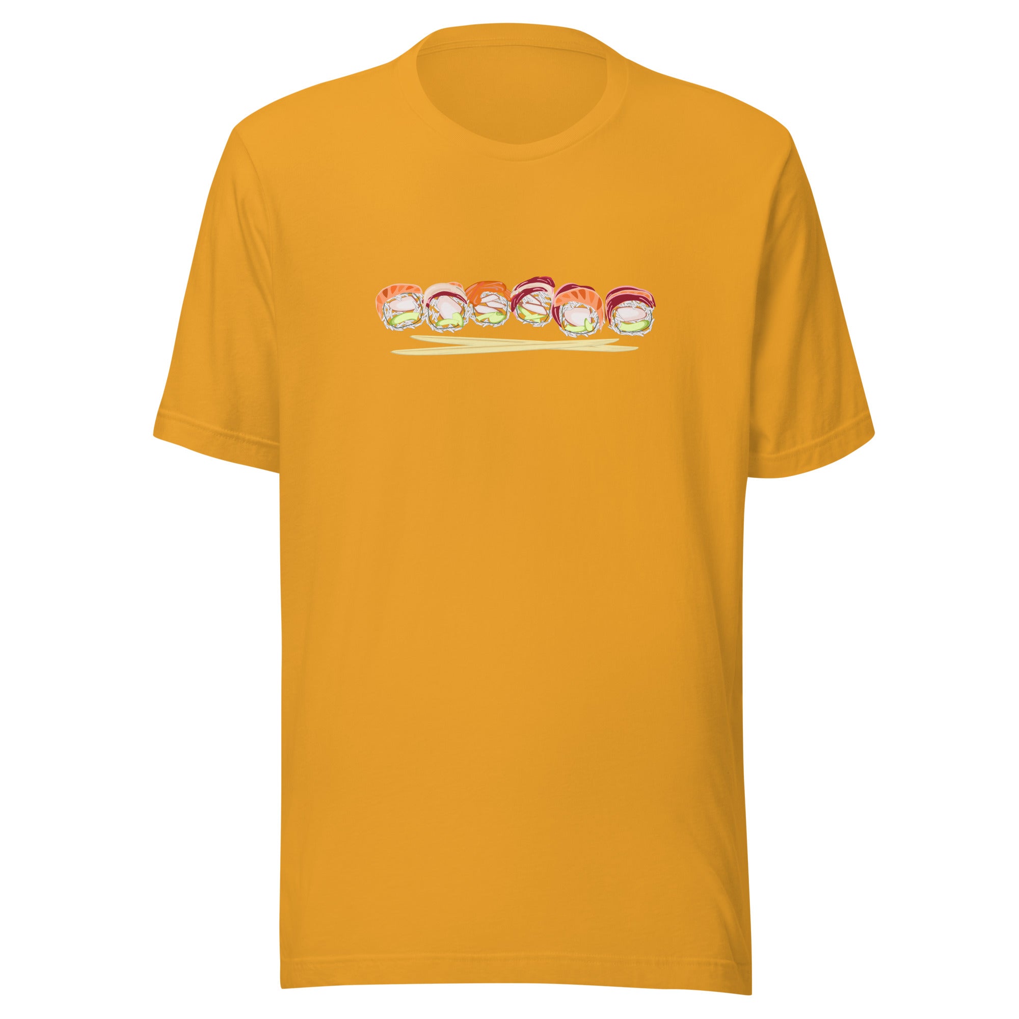 Sushi roll tuna salmon chopsticks - Unisex Staple T-Shirt | Bella + Canvas 3001