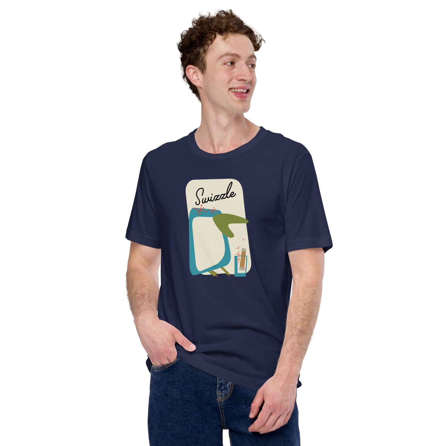 Swizzle Penguin MidCentury Modern - Unisex Staple T-Shirt | Bella + Canvas 3001