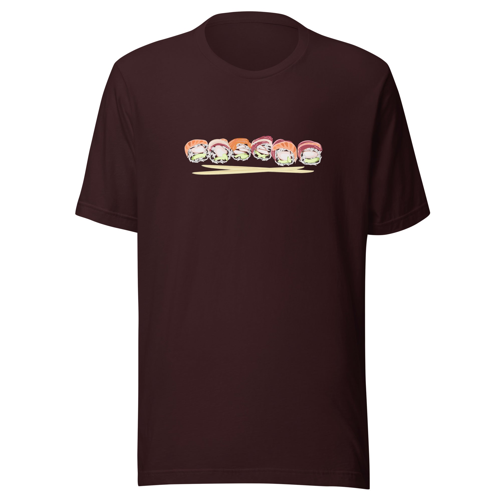 Sushi roll tuna salmon chopsticks - Unisex Staple T-Shirt | Bella + Canvas 3001